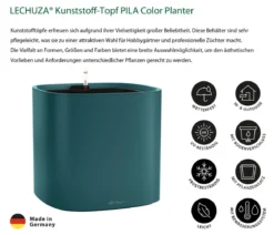 LECHUZA® Kunststoff-Topf PILA Color Planter, quadratisch, ca. B35/H33/T35 cm