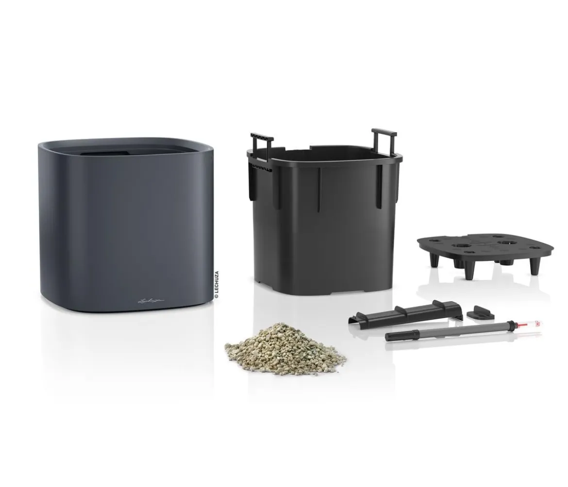 LECHUZA® Kunststoff-Topf PILA Color Planter, quadratisch, ca. B35/H33/T35 cm