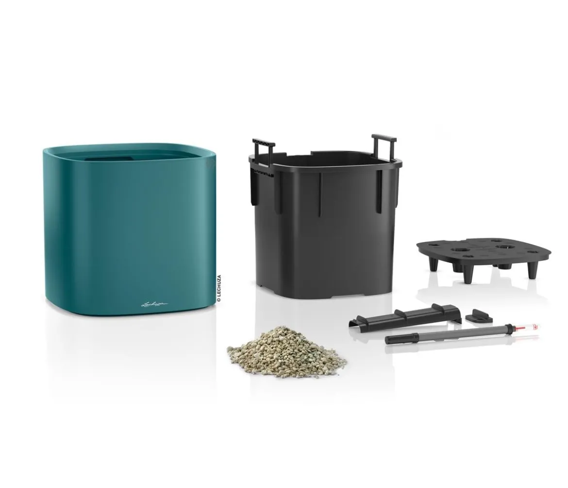 LECHUZA® Kunststoff-Topf PILA Color Planter, quadratisch, ca. B35/H33/T35 cm