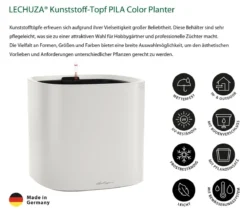 LECHUZA® Kunststoff-Topf PILA Color Planter, quadratisch, ca. B35/H33/T35 cm