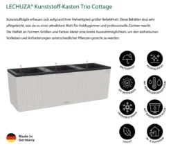 LECHUZA® Polyrattan-Kasten Trio Cottage, rechteckig