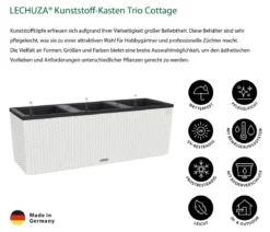 LECHUZA® Polyrattan-Kasten Trio Cottage, rechteckig