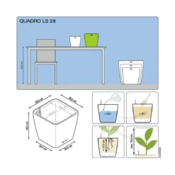 LECHUZA® QUADRO LS, All-in-One-Set