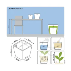 LECHUZA® QUADRO LS, All-in-One-Set