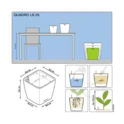 LECHUZA® QUADRO LS, All-in-One-Set