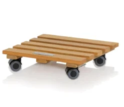 LECHUZA® Rolluntersetzer Natural Wood, quadratisch