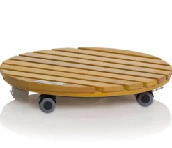 LECHUZA® Rolluntersetzer Natural Wood, rund