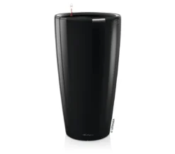 LECHUZA® Rondo hochglanz All-in-One-Set, schwarz, 15749