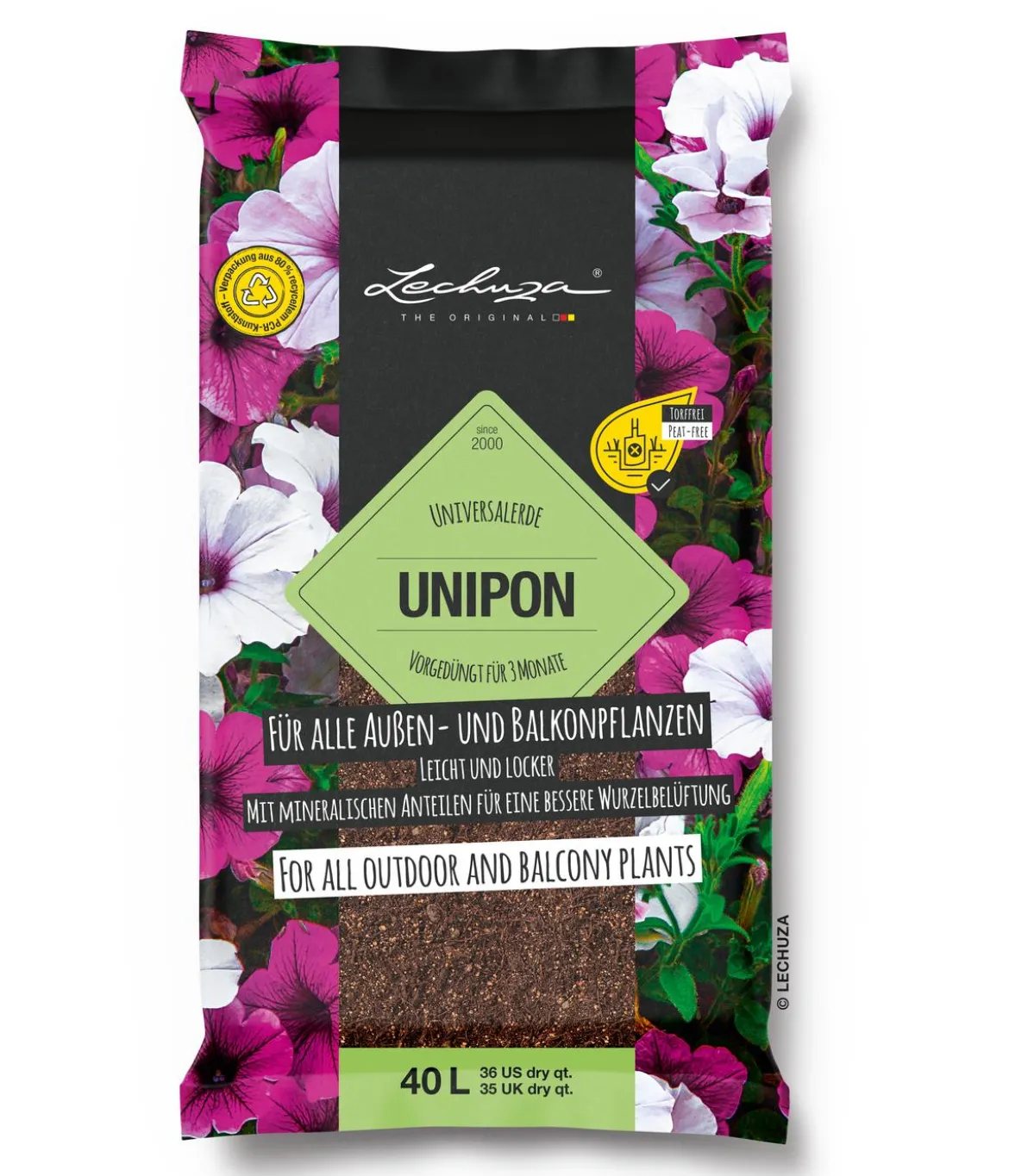 LECHUZA® UNIPON Universalerde, 40 l