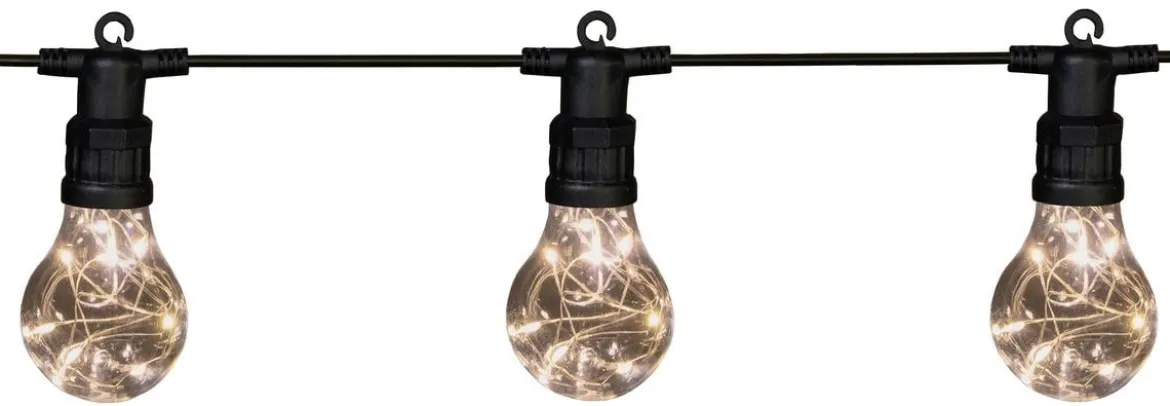 LED-Partylichterkette, weiß/gold, 10 LEDs