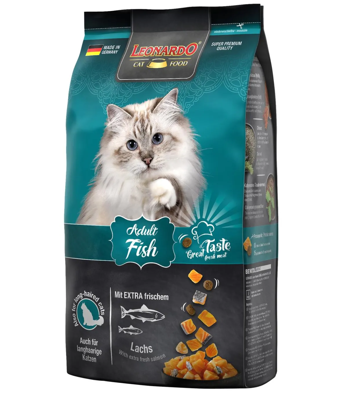 Leonardo Trockenfutter für Katzen Adult Fish, Lachs