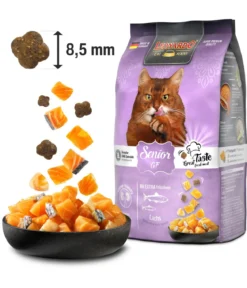 Leonardo Trockenfutter für Katzen Senior Getreidefrei, Lachs