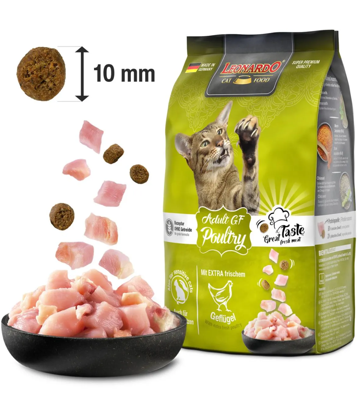 Leonardo Trockenfutter für Katzen Adult Getreidefrei Poultry, Geflügel