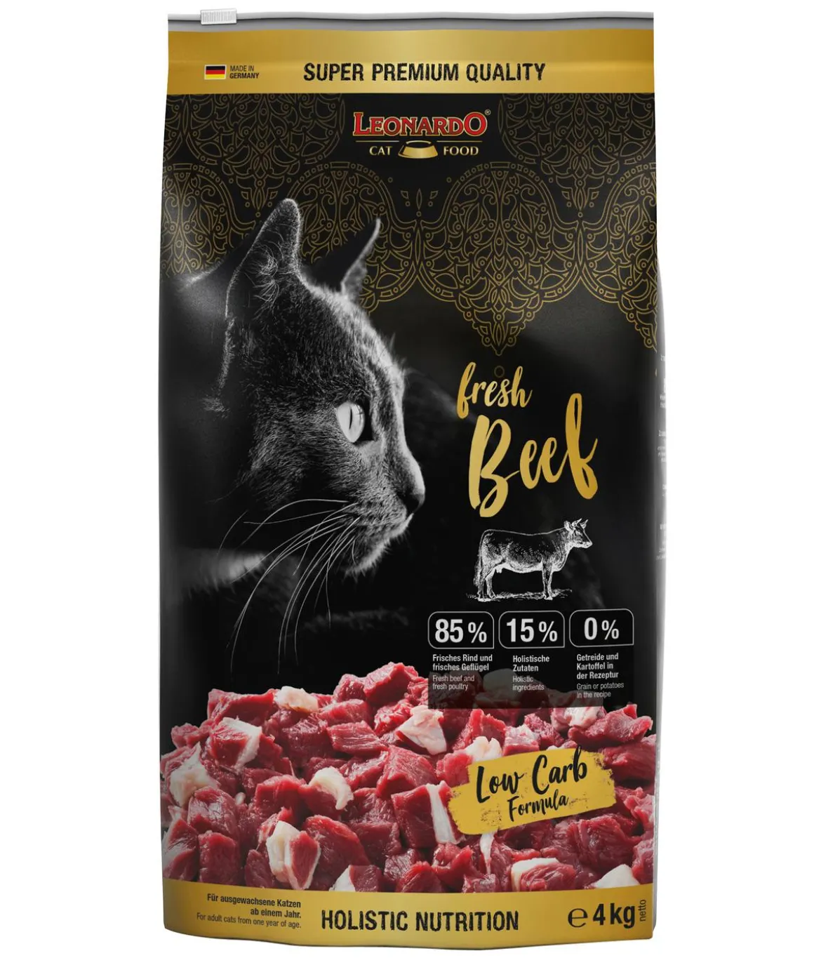 Leonardo Trockenfutter für Katzen Adult fresh Beef, Rind