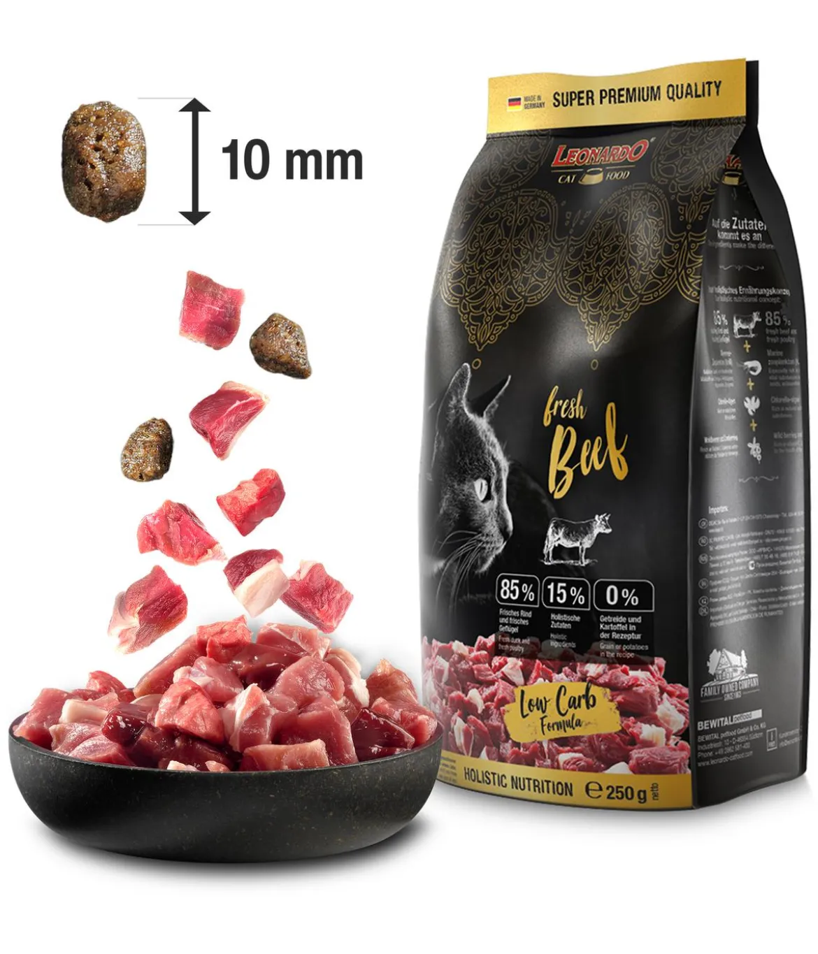 Leonardo Trockenfutter für Katzen Adult fresh Beef, Rind