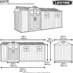 Lifetime Gerätehaus Idaho, ca. B498/H264,5/T214,1 cm