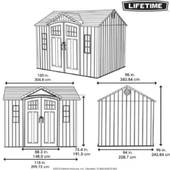 Lifetime Gerätehaus Saturn, ca. B304,8/H244/T243,84 cm