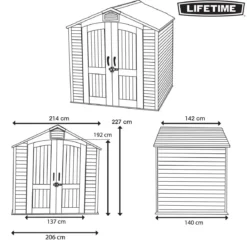Lifetime Gerätehaus Starlet, ca. B216,6/H227/T142,5 cm