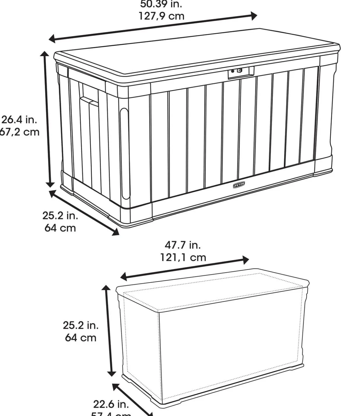 Lifetime Kissenbox, 440 l