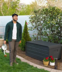 Lifetime Kunststoff-Gartenbox Space L, 515 Liter, ca. B147,1/H64,5/T72 cm