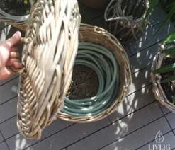 Livlig Garden Rattan-Schlauchtopf, rund, grau, ca. Ø45/H44 cm