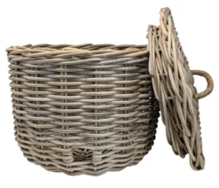 Livlig Garden Rattan-Schlauchtopf, rund, grau, ca. Ø45/H44 cm