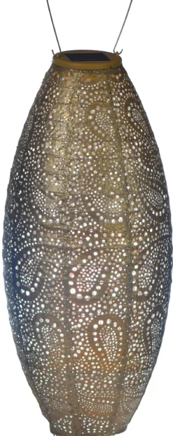 Lumiz Solar-Lampion Long Oval Paisley, ca. Ø20/H45 cm