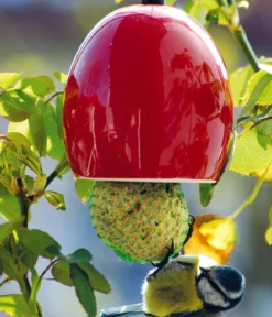 LUXUS-VOGELHAUS Meisenknödelhalter 6er-Set, rot/grün/blau, ca. Ø9,5/H9,5 cm