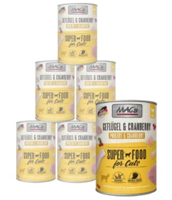 MAC's CAT Nassfutter für Katzen Fleischmenü, 6 x 400 g