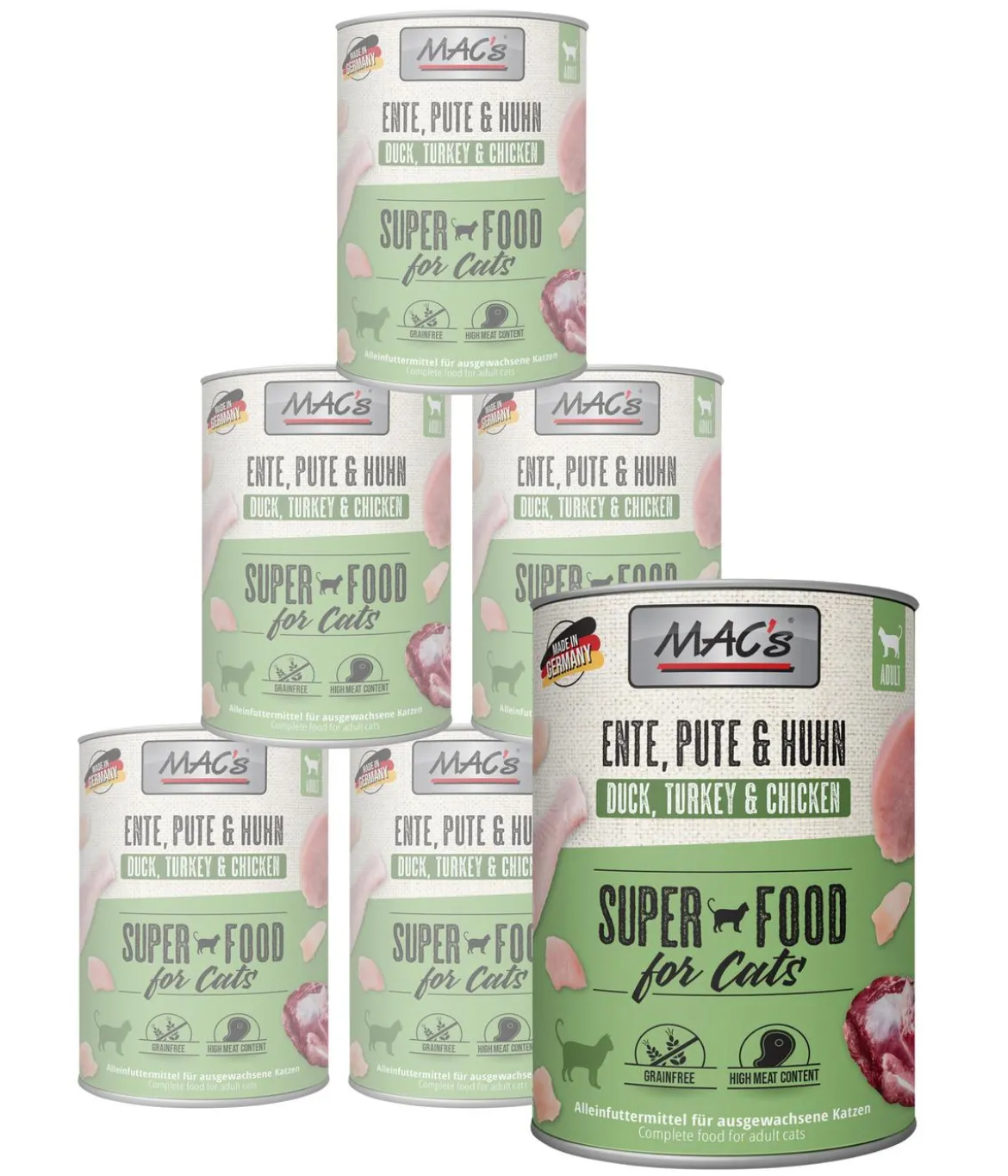 MAC's CAT Nassfutter für Katzen, 6 x 800 g