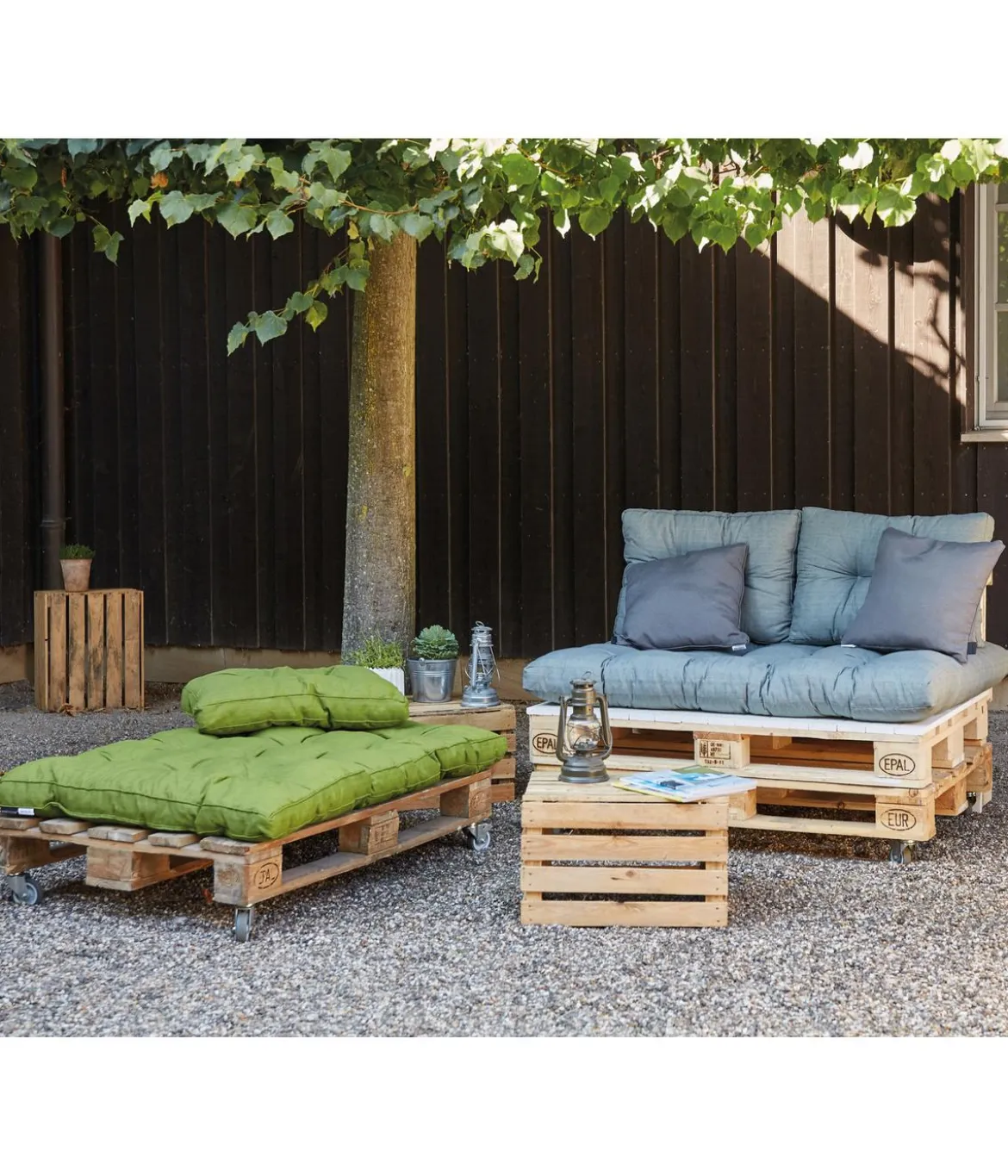 Madison Paletten-Sitzkissen Basic, ca. B120/H10/T80 cm