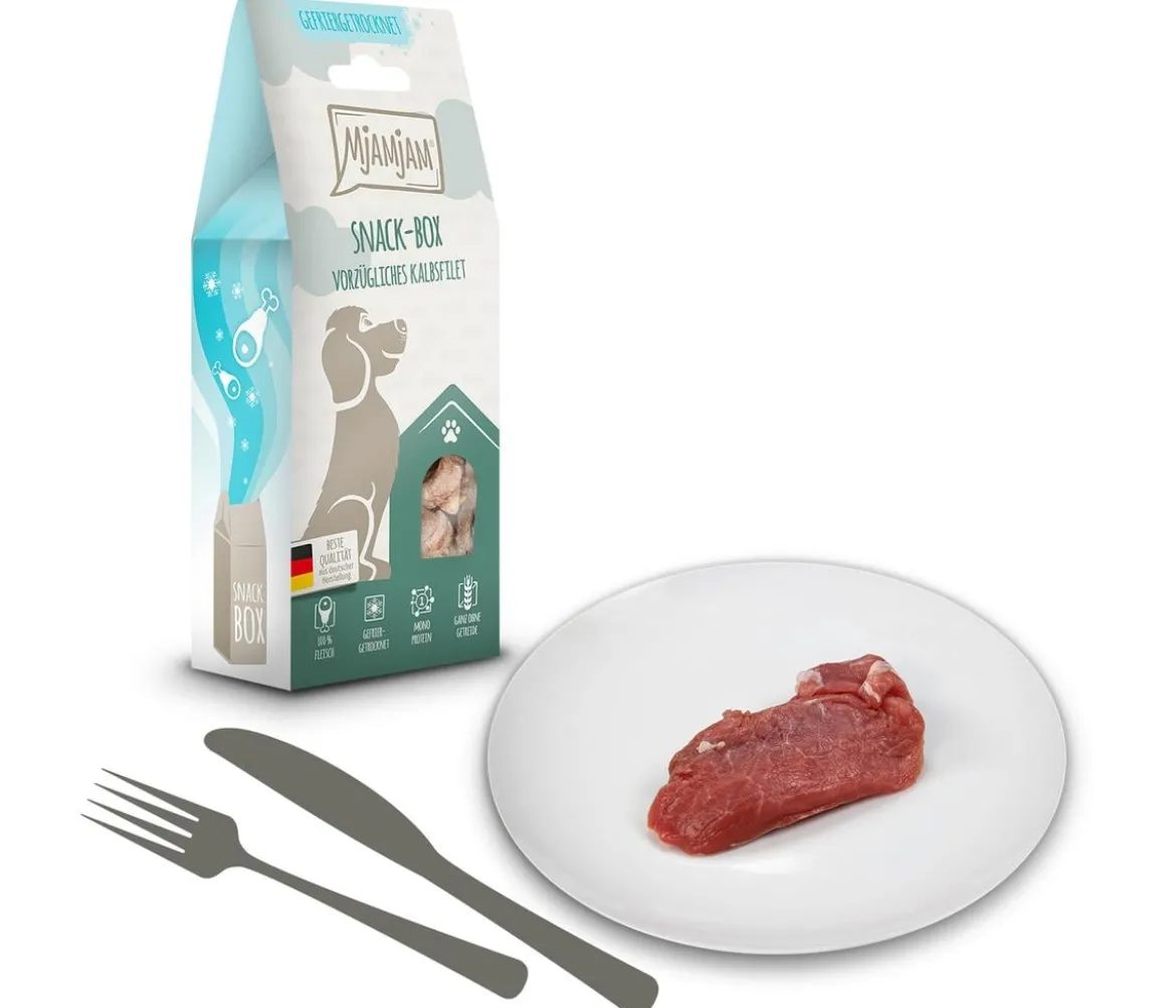 MjAMjAM® Hundesnack Snack-Box vorzügliches Kalbsfilet, Adult, 70 g