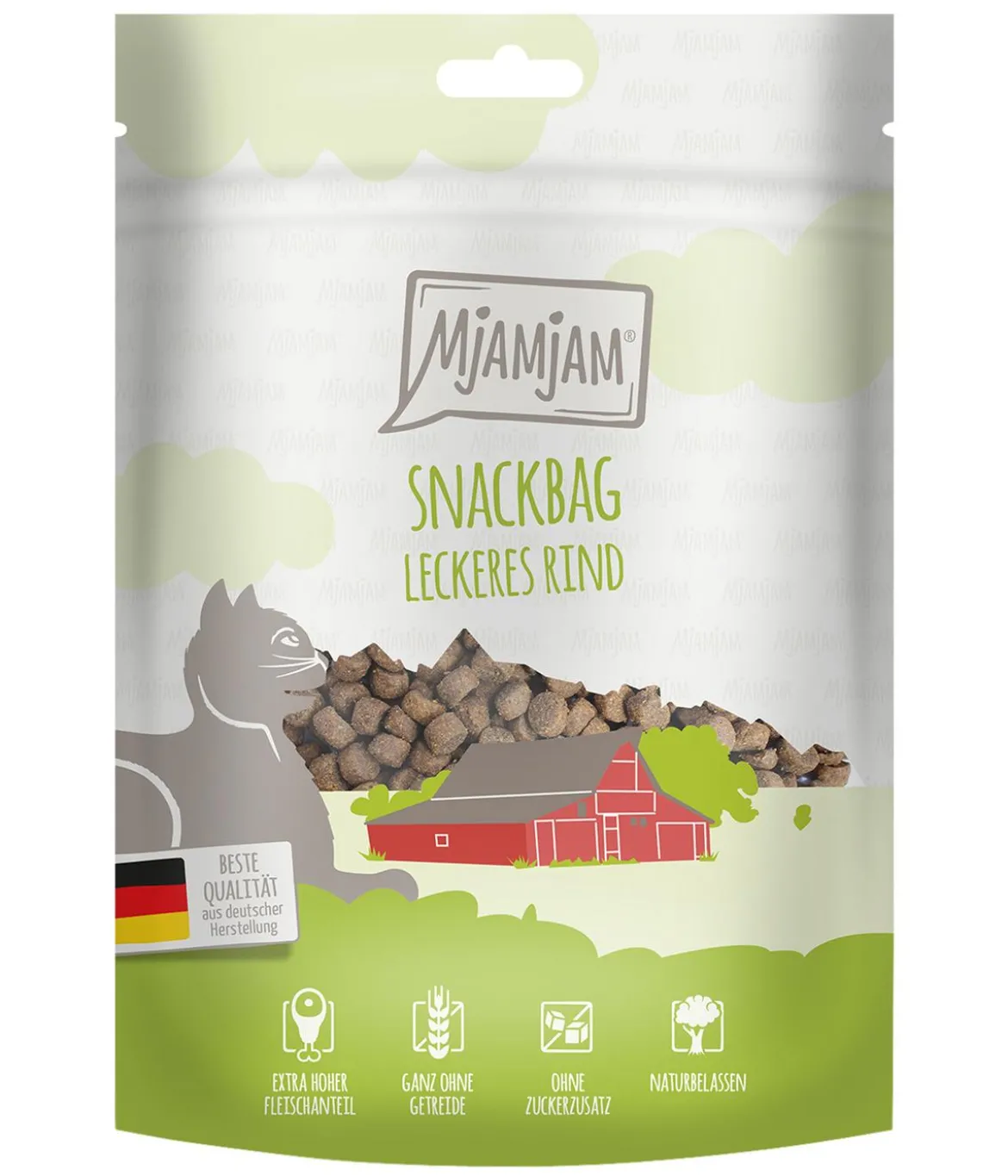 MjAMjAM® Katzensnack Snackbag leckeres Rind, Adult, 125 g
