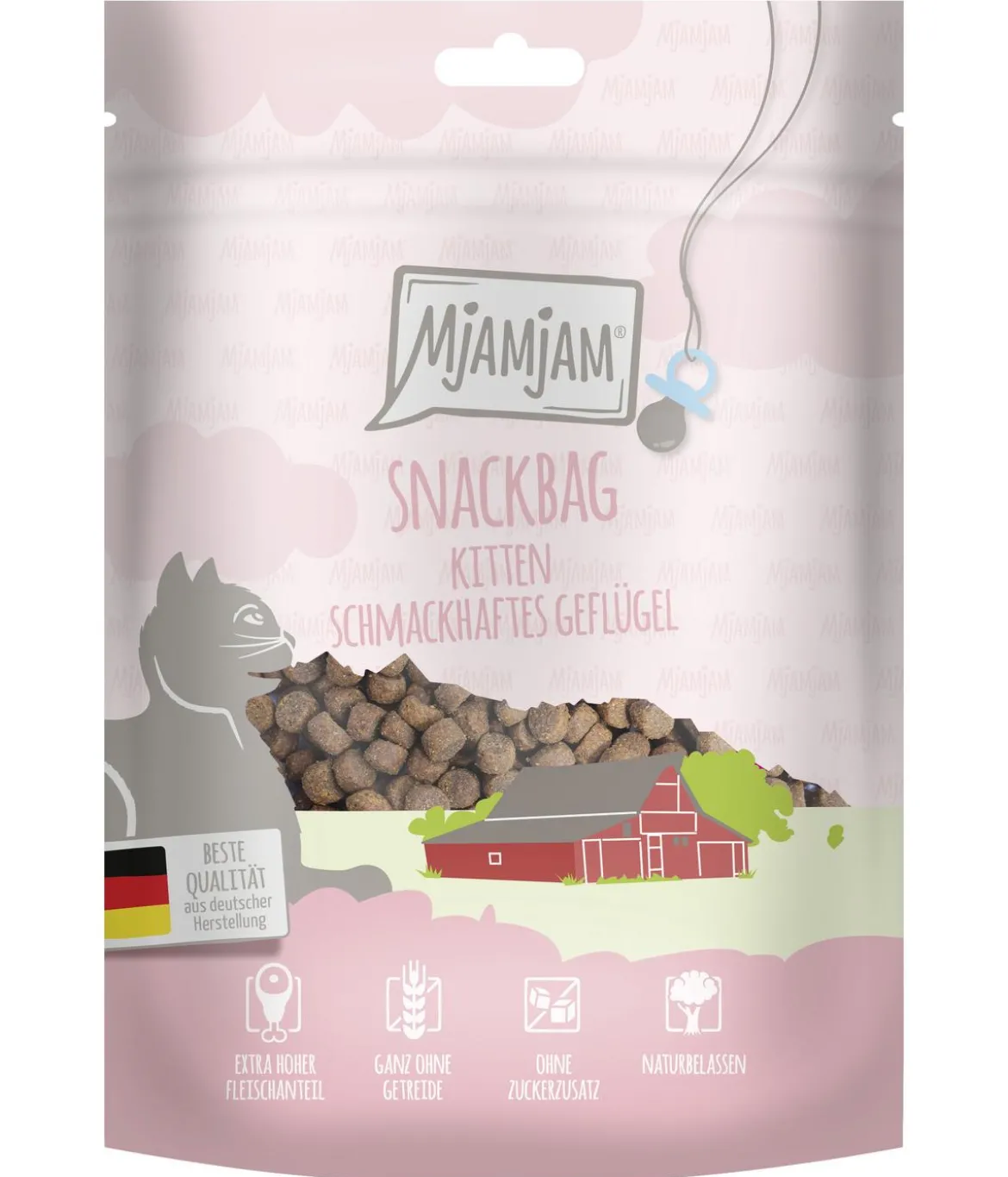 MjAMjAM® Katzensnack Snackbag schmackhaftes Geflügel, Kitten, 125 g
