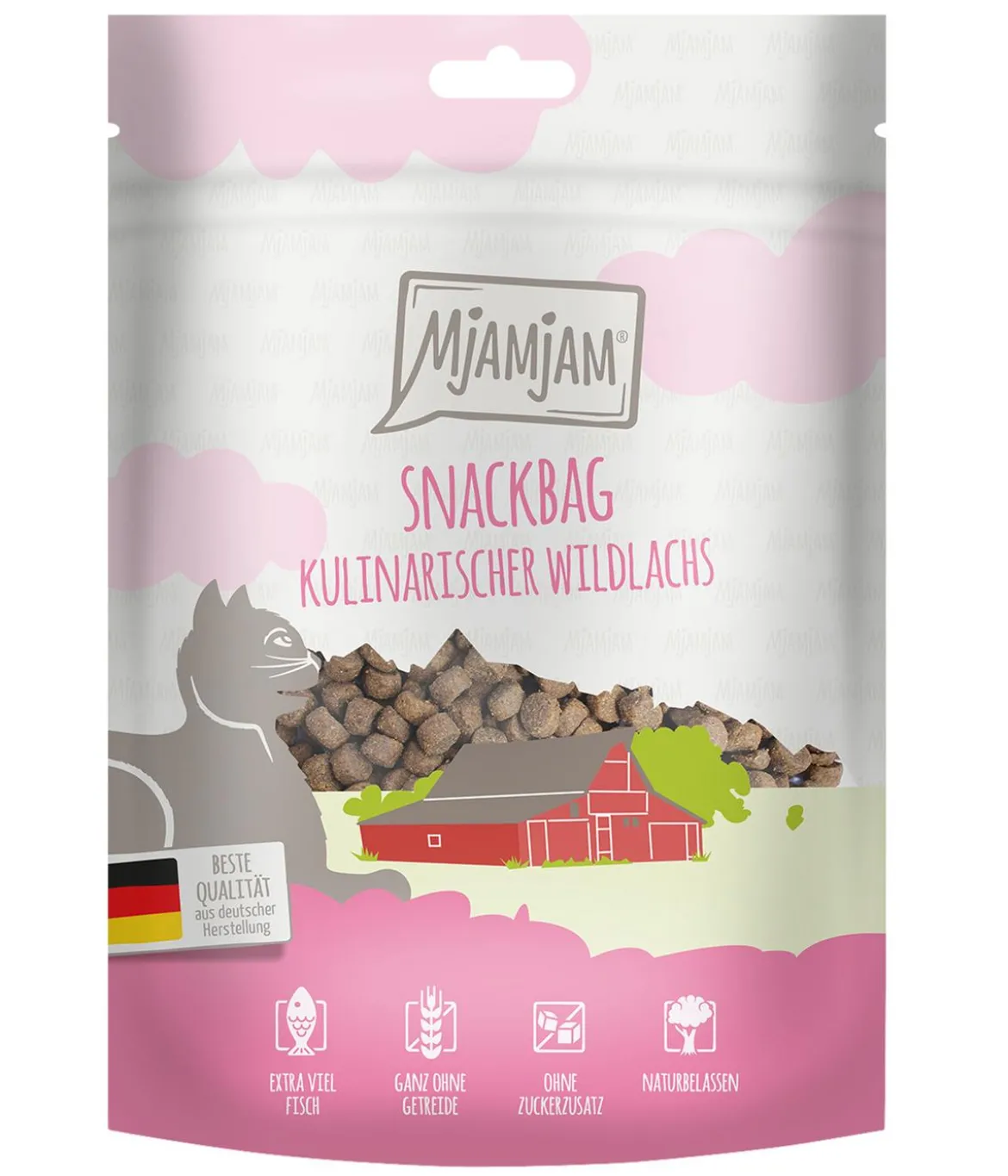 MjAMjAM® Katzensnack Snackbag kulinarischer Wildlachs, Adult, 125 g