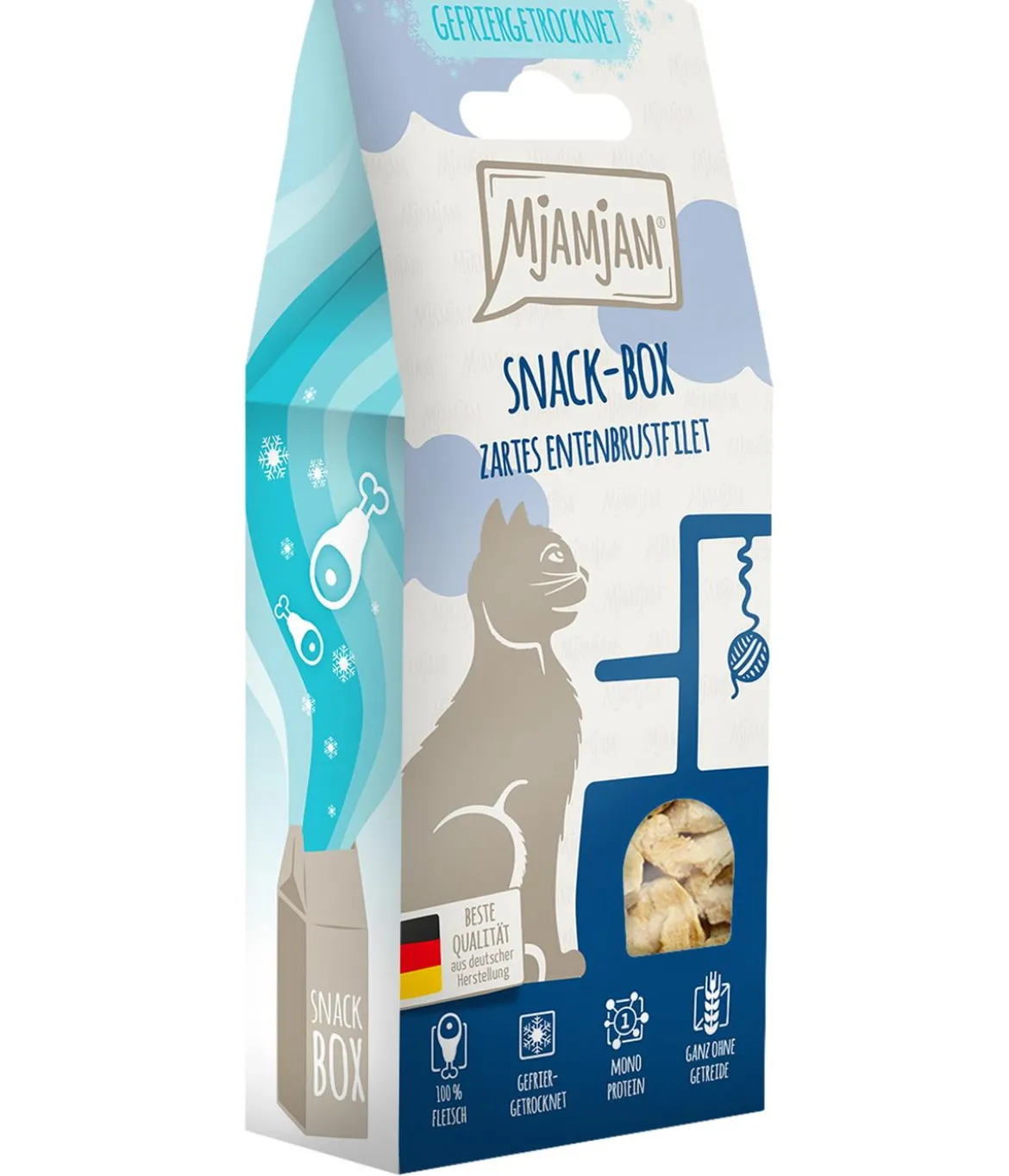 MjAMjAM® Katzensnack Snackbox zartes Entenbrustfilet, Adult, 40 g