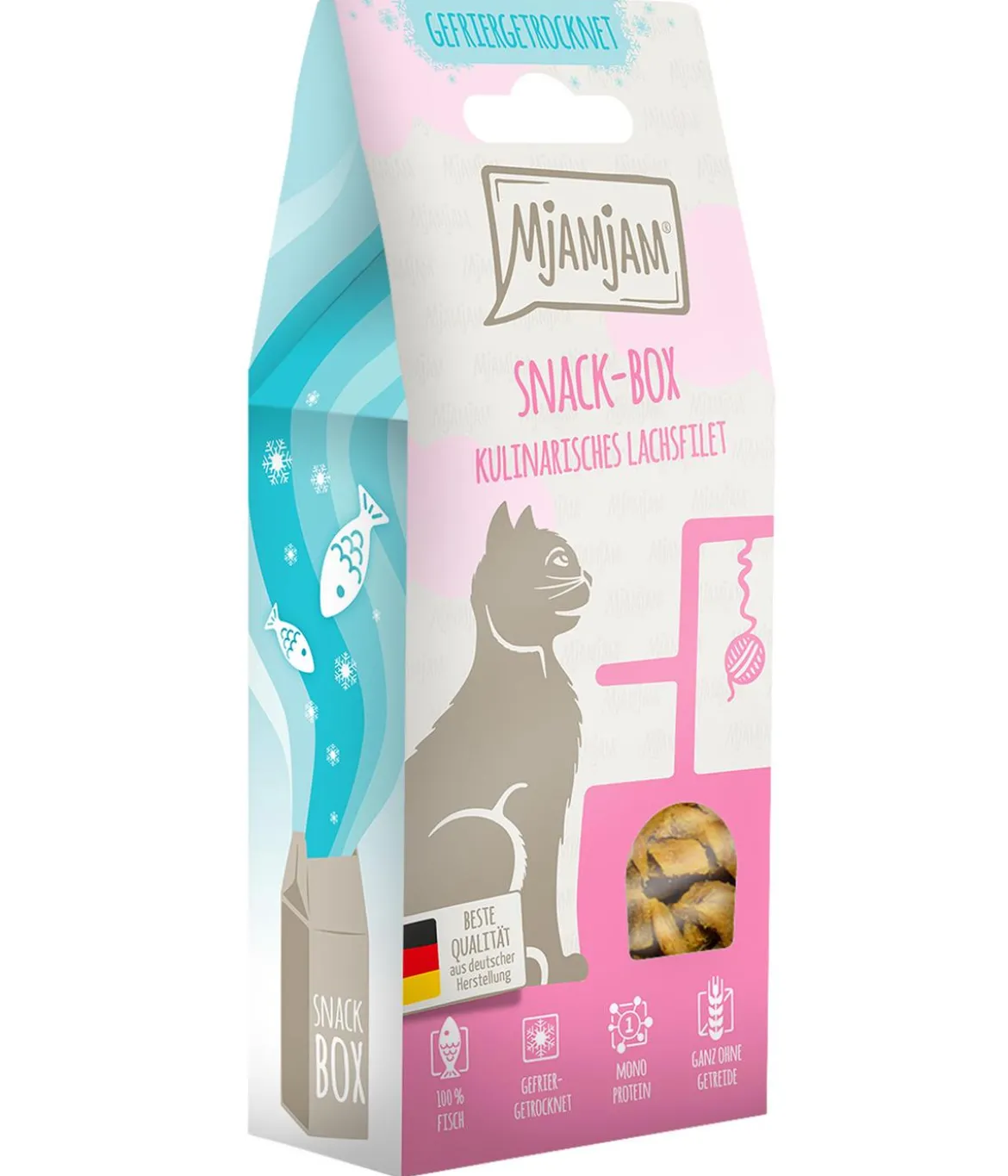 MjAMjAM® Katzensnack Snackbox kulinarisches Lachsfilet, Adult, 50 g