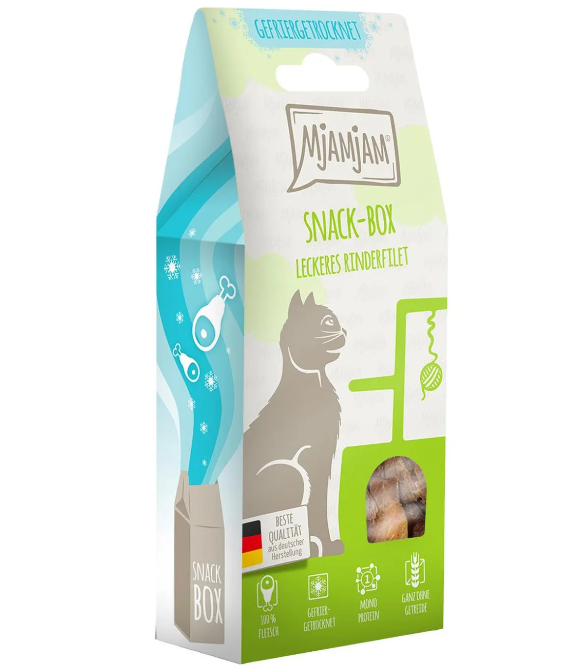 MjAMjAM® Katzensnack Snackbox leckeres Rinderfilet, Adult, 35 g