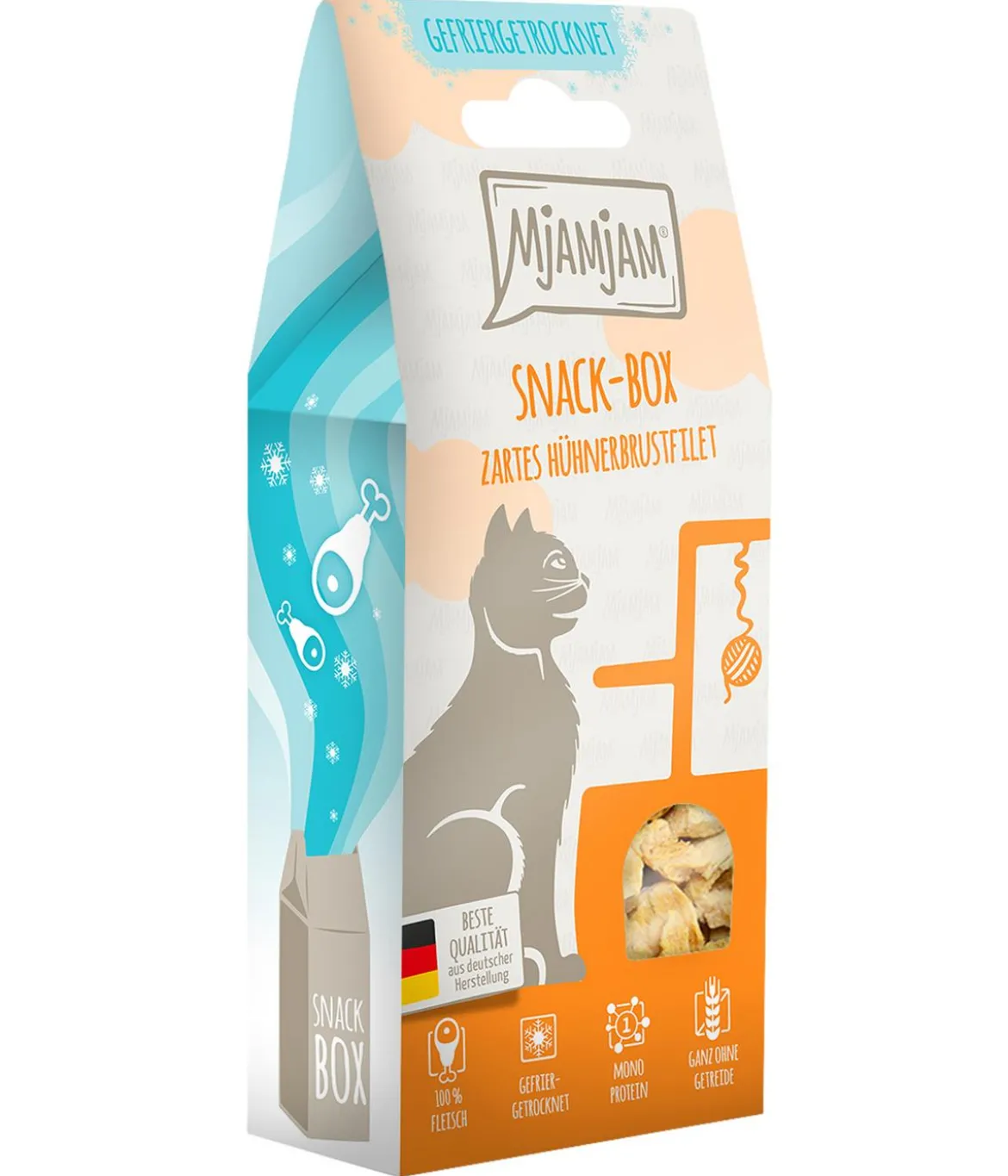 MjAMjAM® Katzensnack Snackbox zartes Hühnerbrustfilet, Adult, 40 g