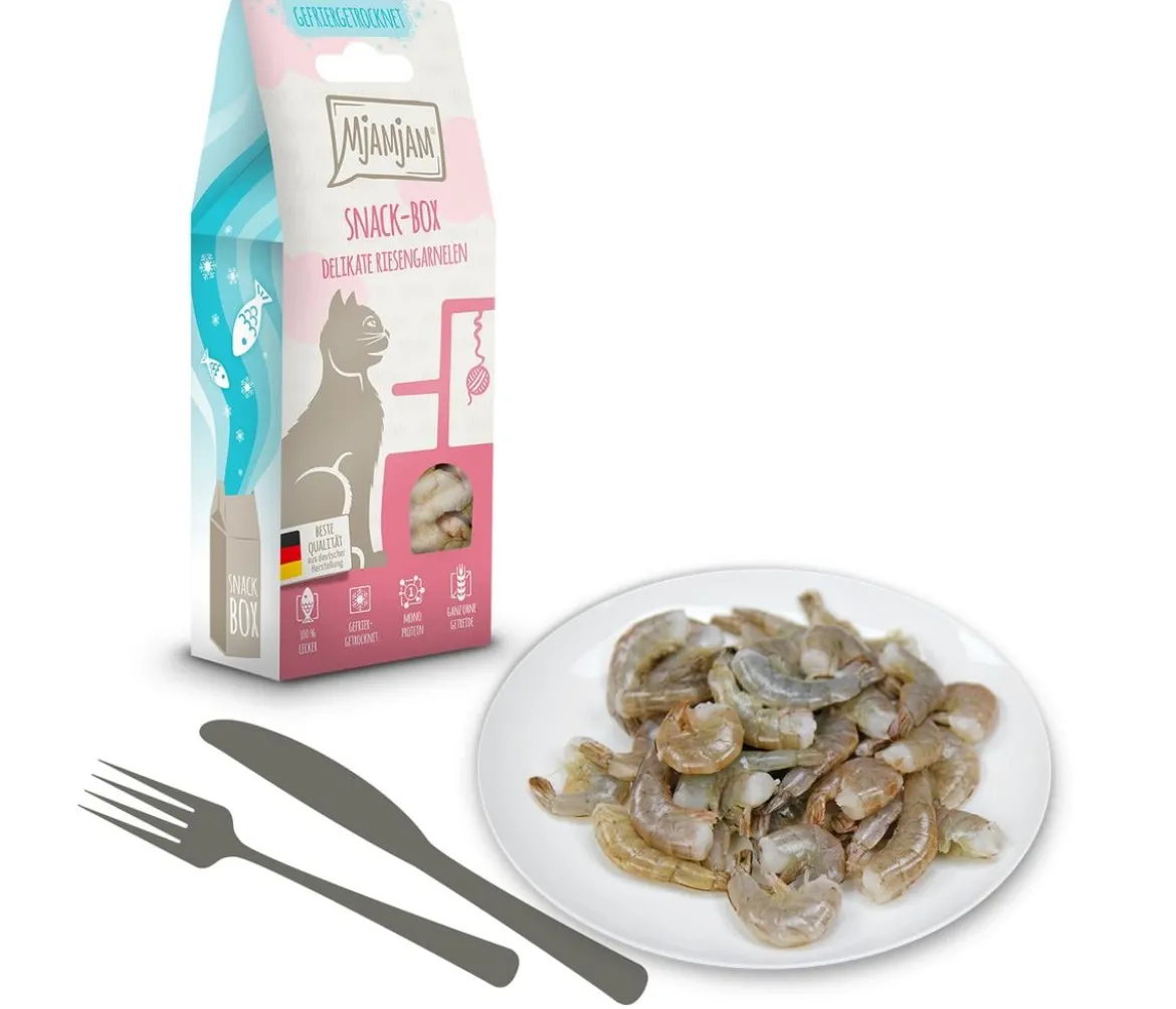 MjAMjAM® Katzensnack Snackbox delikate Riesengarnelen, Adult, 25 g