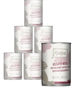 MjAMjAM® Nassfutter für Katzen herzhaftes Wild & Kaninchen, Adult