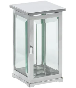 Moll Grablampe, Edelstahl/Facettenglas, ca. B11,5/H20,5/T11,5 cm