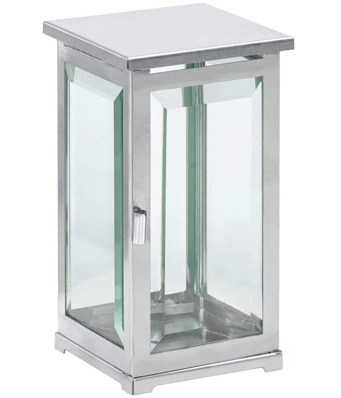 Moll Grablampe, Edelstahl/Facettenglas, ca. B11,5/H20,5/T11,5 cm