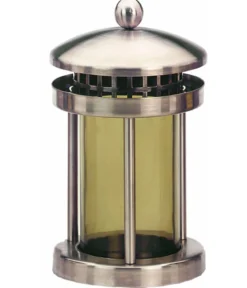 Moll Grablampe, Edelstahl/Glas, silber, ca. H20 cm