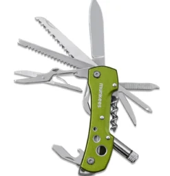 munkees® Edelstahl-Taschenmesser LED, ca. B9,5/H1,6/T3,1 cm