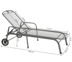 MWH Gartenliege Savoy, ca. B81/H52/T187 cm