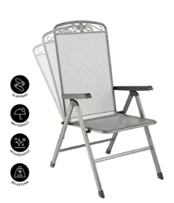MWH Klapp-Gartensessel Savoy, ca. B58/H107/T72 cm