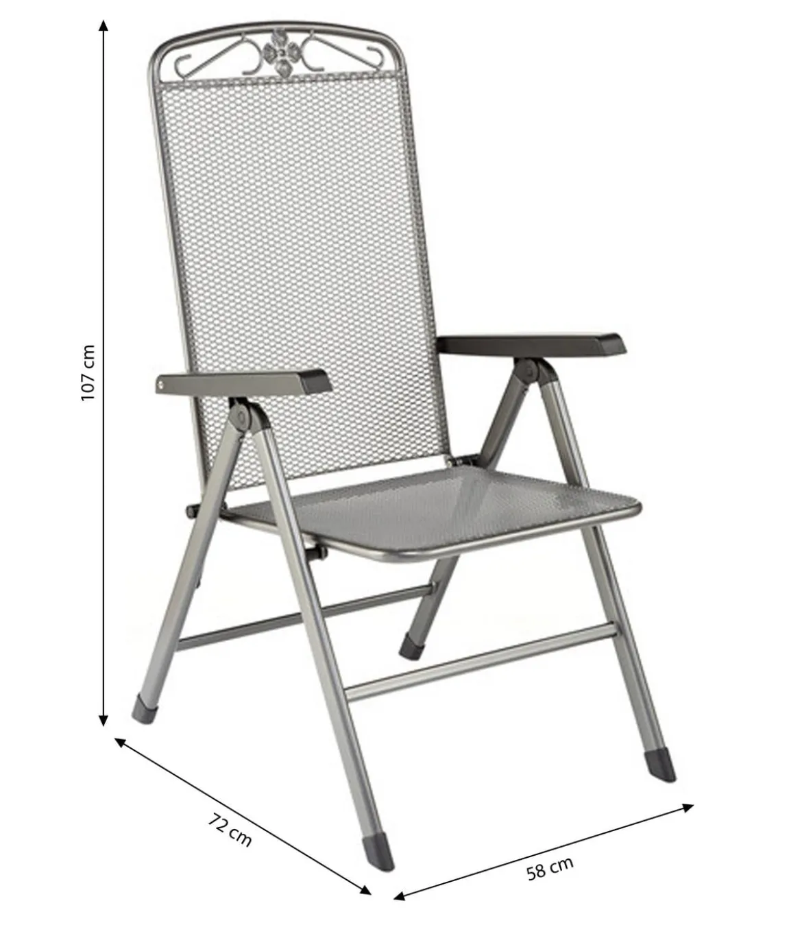 MWH Klapp-Gartensessel Savoy, ca. B58/H107/T72 cm