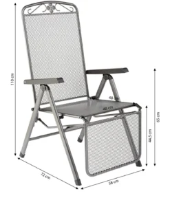MWH Metall-Relaxsessel Savoy, ca. B58/H110/T cm