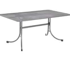 MWH Streckmetalltisch, eisengrau, ca. B160/H74/T90 cm
